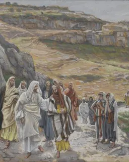 Jesus Discourses with His Disciples by James Tissot