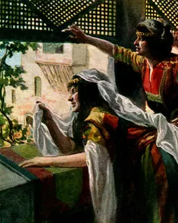 Michal Watching David from a Window by James Tissot