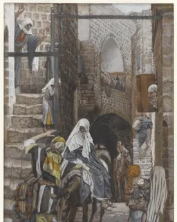 Saint Joseph Seeks a Lodging in Bethlehem by James Tissot