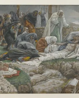 The Holy Virgin Receives the Body of Jesus by James Tissot