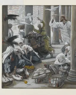 The Merchants Chased from the Temple by James Tissot