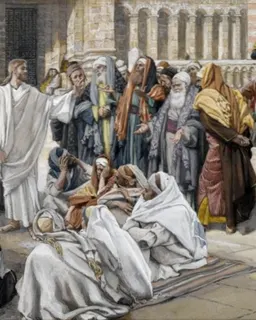 The Pharisees Question Jesus by James Tissot