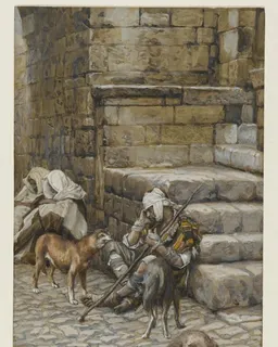 The Poor Lazarus at the Rich Man's Door by James Tissot