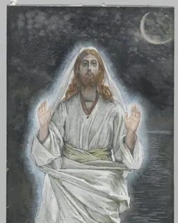 Jesus Walks on the Sea by James Tissot