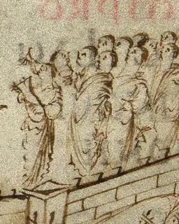 Utrecht Psalter, Psalm 46 by Master of the Utrecht Psalter