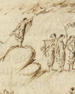 Utrecht Psalter, Psalm 48 by Master of the Utrecht Psalter