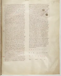 Vivian Bible, 1 Corinthians 16 (folio 761) by Master C. (Vivian Bible illuminator)
