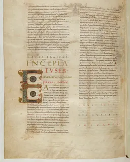 Vivian Bible, 1 Maccabees 13 (folio 658) by Master C. (Vivian Bible illuminator)