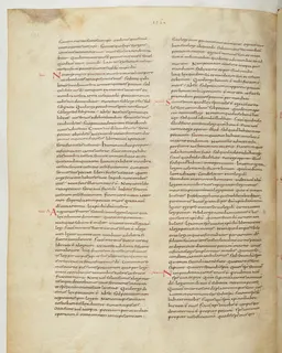 Vivian Bible, 1 Thessalonians 3 (folio 784) by Master C. (Vivian Bible illuminator)