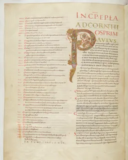 Vivian Bible, 1 Timothy 6 (folio 790) by Master C. (Vivian Bible illuminator)