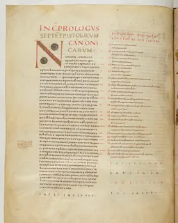 Vivian Bible, 2 Corinthians 1 (folio 762) by Master C. (Vivian Bible illuminator)