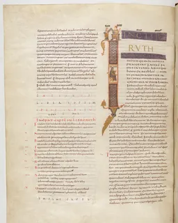 Vivian Bible, 2 Samuel 15 (folio 184) by Master C. (Vivian Bible illuminator)