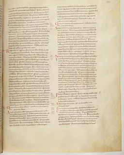 Vivian Bible, Acts 4 (folio 727) by Master C. (Vivian Bible illuminator)