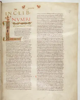 Vivian Bible, Deuteronomy 2 (folio 105) by Master C. (Vivian Bible illuminator)