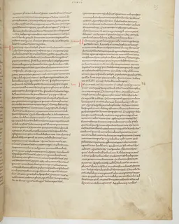 Vivian Bible, Exodus 27 (folio 57) by Master C. (Vivian Bible illuminator)