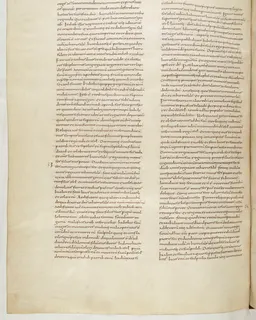 Vivian Bible, Ezekiel 5 (folio 574) by Master C. (Vivian Bible illuminator)