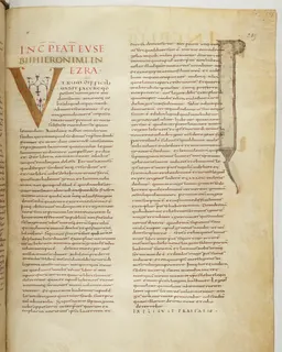 Vivian Bible, Ezekiel 9 (folio 577) by Master C. (Vivian Bible illuminator)