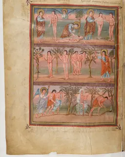 Vivian Bible, Genesis 30 (folio 28) by Master C. (Vivian Bible illuminator)