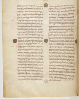 Vivian Bible, Genesis 36 (folio 32) by Master C. (Vivian Bible illuminator)