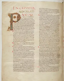 Vivian Bible, James 5 (folio 806) by Master C. (Vivian Bible illuminator)