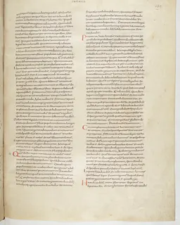 Vivian Bible, Job 12 (folio 305) by Master C. (Vivian Bible illuminator)