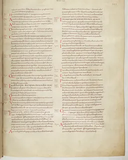 Vivian Bible, Matthew 7 (folio 673) by Master C. (Vivian Bible illuminator)