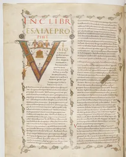 Vivian Bible, Nehemiah 5 (folio 268) by Master C. (Vivian Bible illuminator)