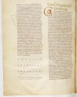 Vivian Bible, Proverbs 3 (folio 418) by Master C. (Vivian Bible illuminator)