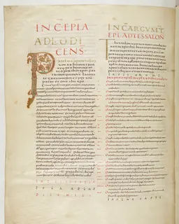 Vivian Bible, Revelation 2 (folio 818) by Master C. (Vivian Bible illuminator)