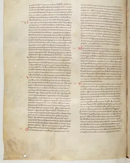 Vivian Bible, Romans 4 (folio 744) by Master C. (Vivian Bible illuminator)