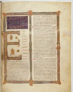 Vivian Bible, Ruth 4 (folio 155) by Master C. (Vivian Bible illuminator)