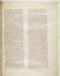 Vivian Bible, Tobit 7 (folio 277) by Master C. (Vivian Bible illuminator)