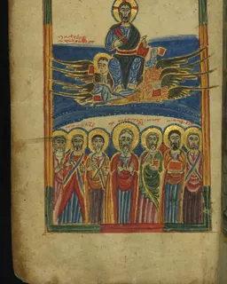 The Second Coming of Christ (Walters MS W.540, fol. 14v) by Master of Walters Gospel Book W.540
